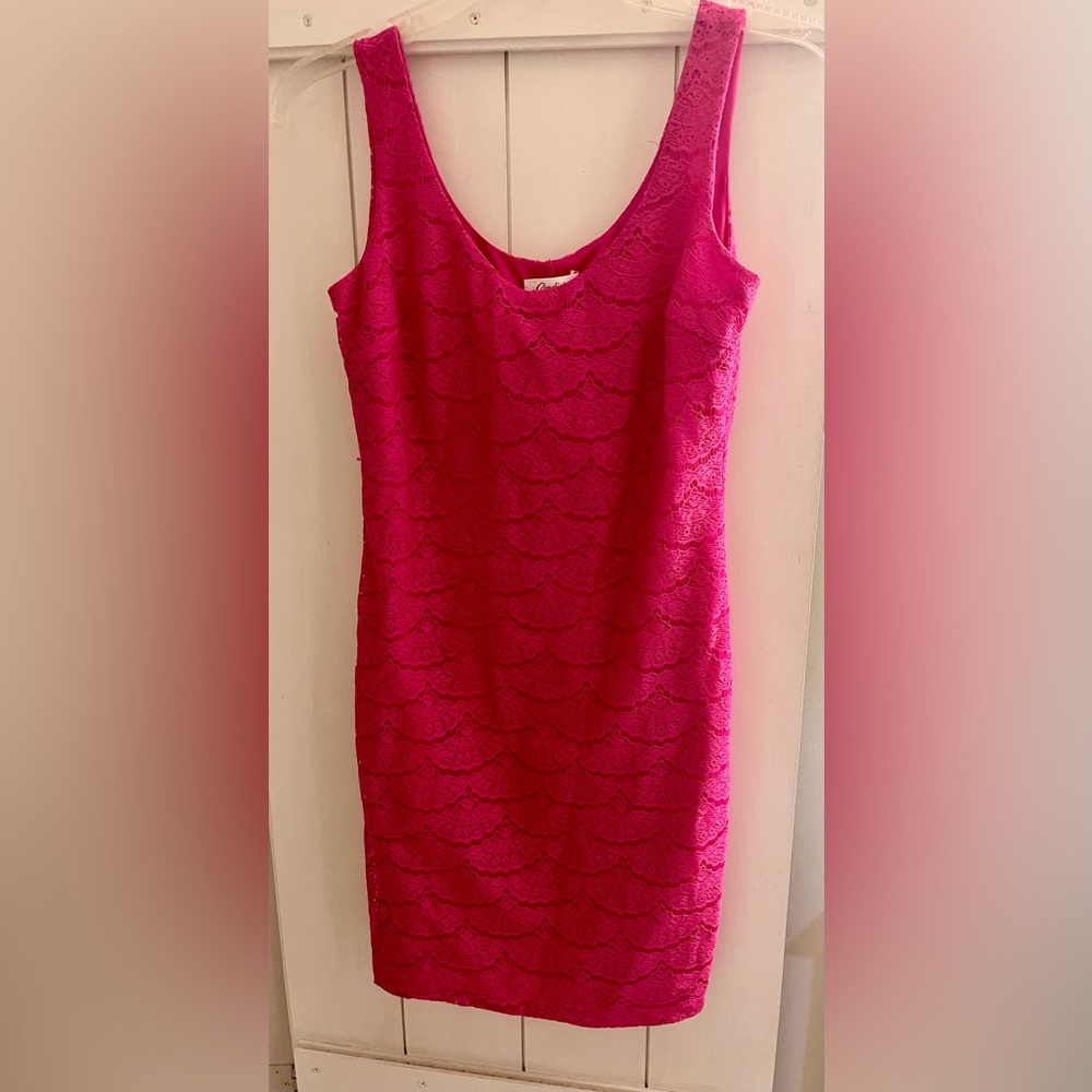 Candie's Hot Pink Lace Sheath Dress